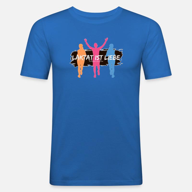 Lactate is Love – Runner Edition - Men's Slim Fit T-Shirt - royal blue