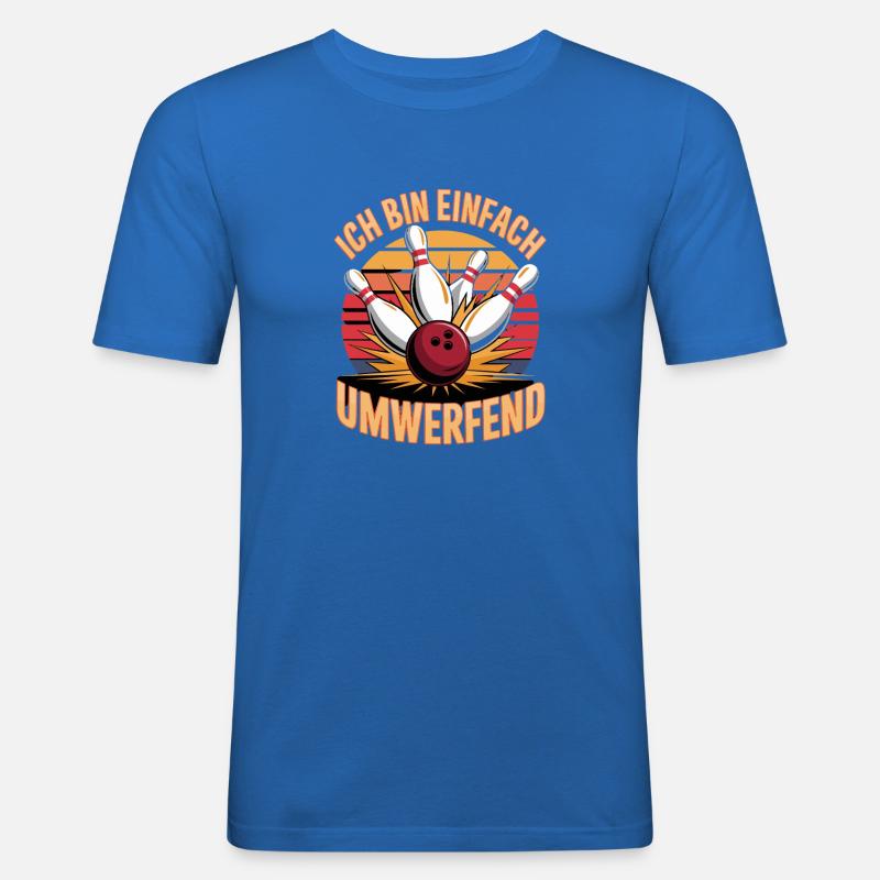 Ich Bin Einfach Umwerfend Bowling Spaß - Männer Slim Fit T-Shirt - Königsblau
