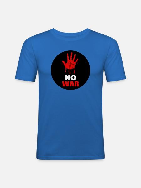 No War - T-shirt près du corps Homme - bleu roi