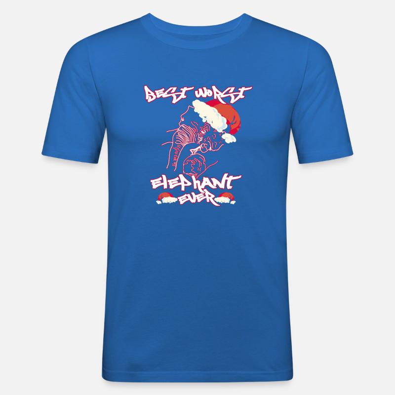 worst ever elefant geschenk zitat - Männer Slim Fit T-Shirt - Königsblau