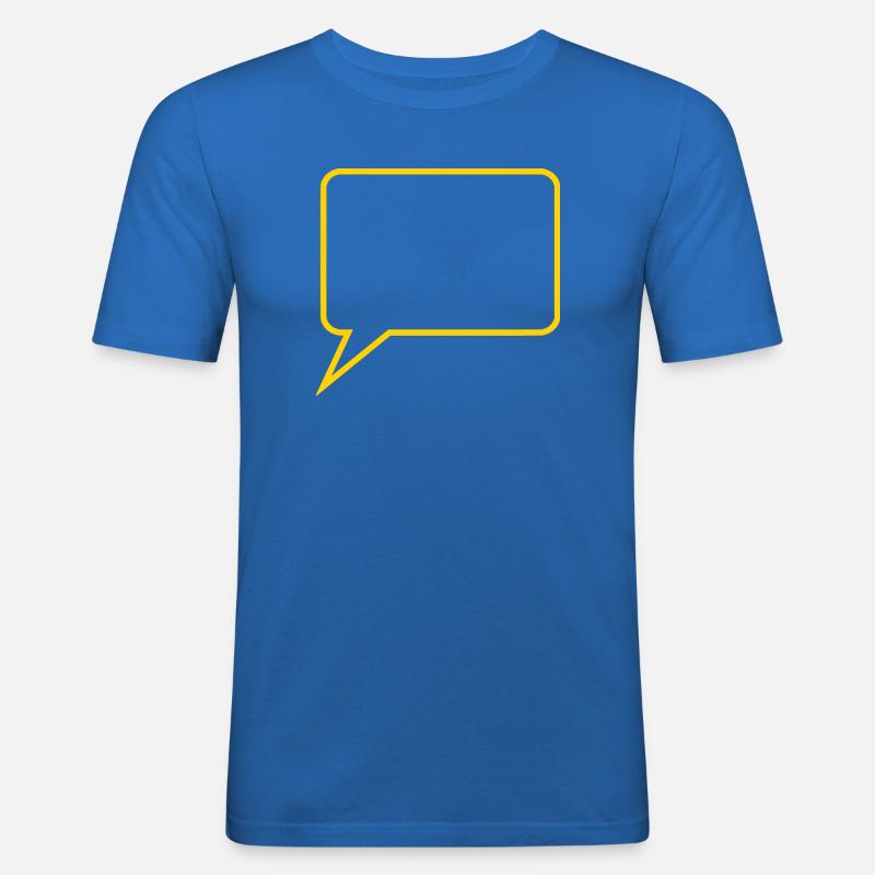 Personalize your own speech bubble comic - Men's Slim Fit T-Shirt - royal blue
