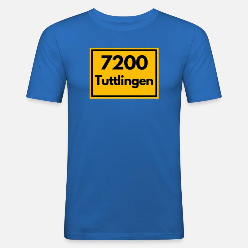 OLD POSTCODE POSTCODE RETRO 7200 TUTTLINGEN - Men's Slim Fit T-Shirt - royal blue