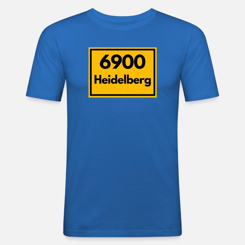 OLD POSTCODE POSTCODE RETRO 6900 HEIDELBERG - Men's Slim Fit T-Shirt - royal blue