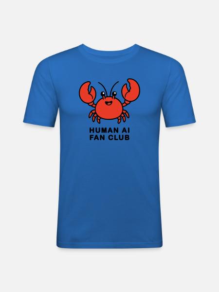 Human AI Fan Club - Men's Slim Fit T-Shirt - royal blue