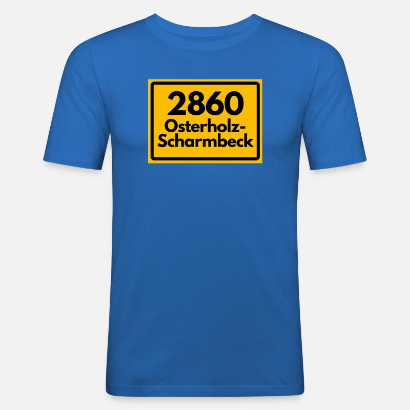 OLD POSTCODE POSTCODE 2860 OSTERHOLZ-SCHARMBECK - Men's Slim Fit T-Shirt - royal blue