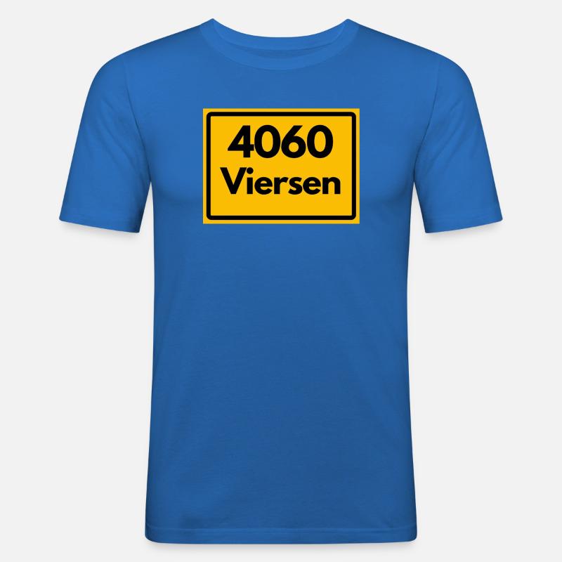 OLD POSTCODE POSTCODE RETRO 4060 VIERSEN - Men's Slim Fit T-Shirt - royal blue