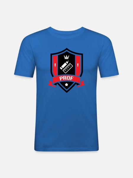 Akademisches Wappen Professor Couronne - Männer Slim Fit T-Shirt - Königsblau