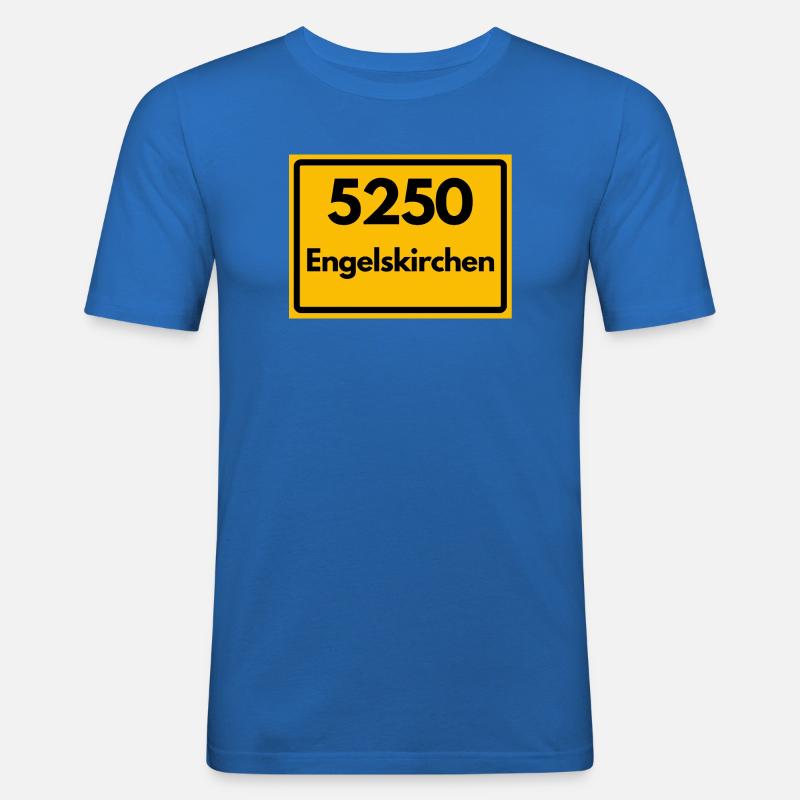 OLD POSTCODE POSTCODE RETRO 5250 ENGELSKIRCHEN - Men's Slim Fit T-Shirt - royal blue
