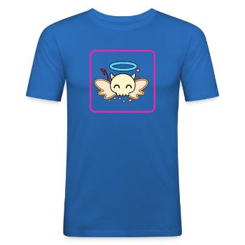 Skull Angel - Men's Slim Fit T-Shirt - royal blue - Front - Jaron (178cm)