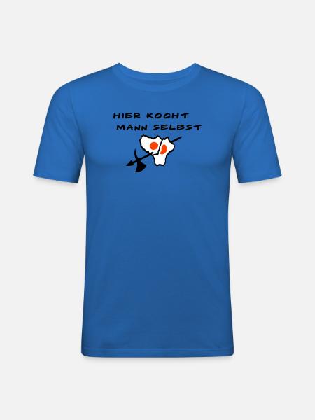 Koch - Männer Slim Fit T-Shirt - Königsblau