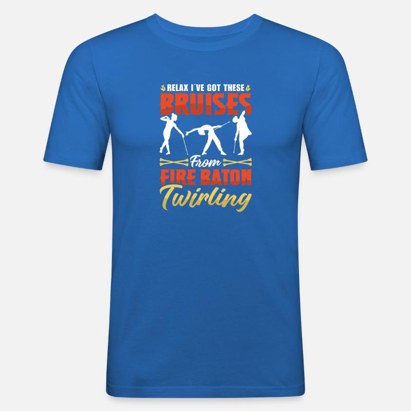 Dancing Vortex Dance School Fire Stick Dancer - Men's Slim Fit T-Shirt - royal blue