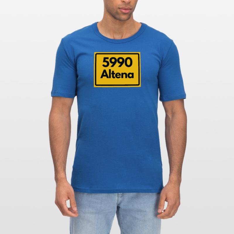 OLD POSTCODE POSTCODE RETRO 5990 ALTENA HEIMAT Men's Slim Fit T-Shirt