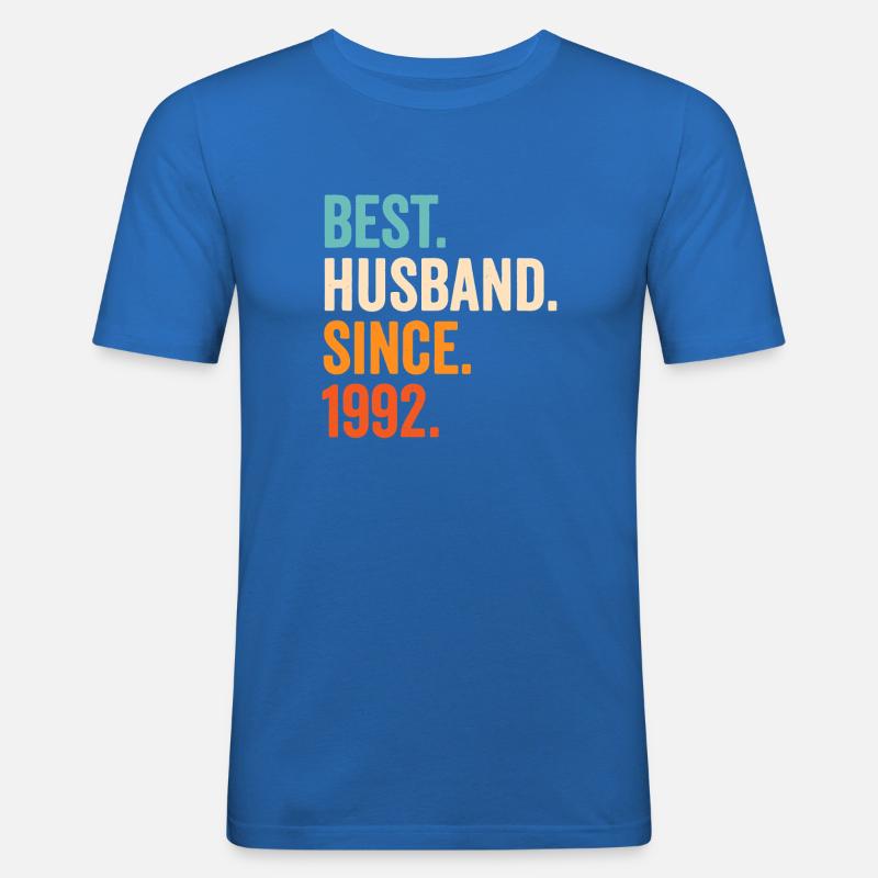 Bester Ehemann seit 1992 - Männer Slim Fit T-Shirt - Königsblau