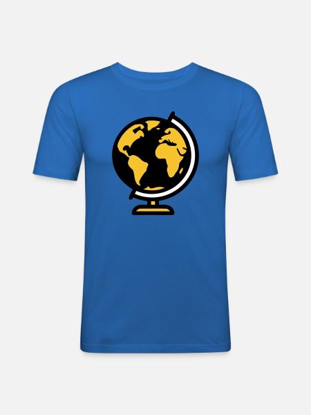 Globe Globe Earth School - Men's Slim Fit T-Shirt - royal blue