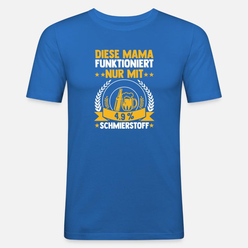 Bier Bierliebhaberin Mutter Mama - Männer Slim Fit T-Shirt - Königsblau