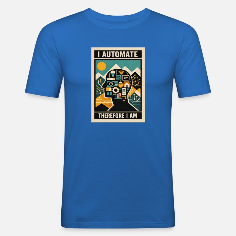 Ich automatisiere | Smart Home Technik - Männer Slim Fit T-Shirt - Königsblau