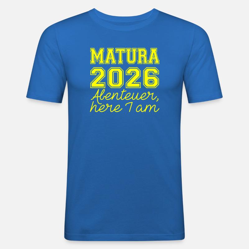 Matura 2026 Spruch - T-shirt près du corps Homme - bleu roi
