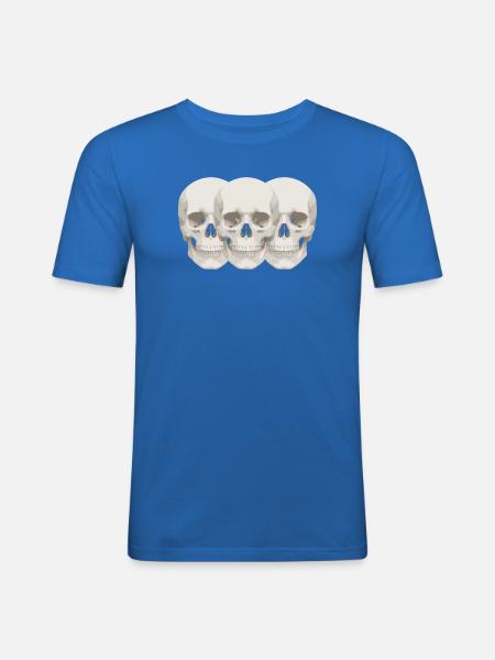 neoklassische Schädel - Männer Slim Fit T-Shirt - Königsblau