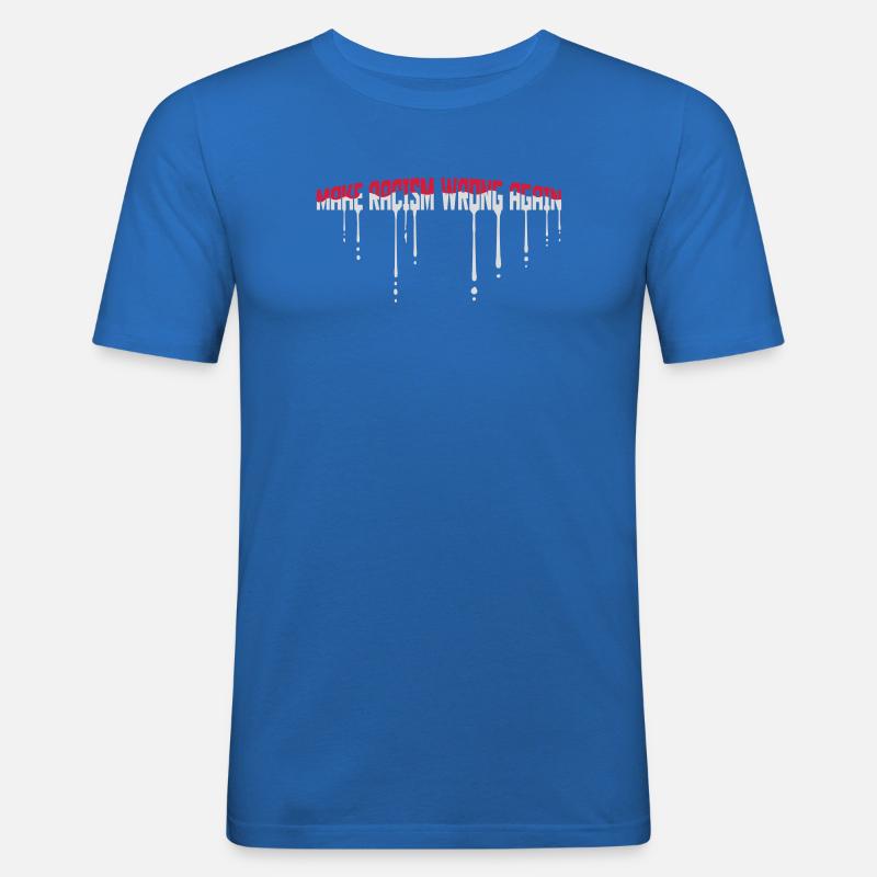 make racism wrong again - Männer Slim Fit T-Shirt - Königsblau