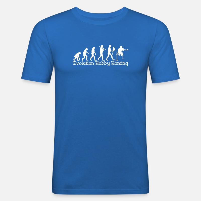 Evolution Hobby Horsing (white) - Men's Slim Fit T-Shirt - royal blue