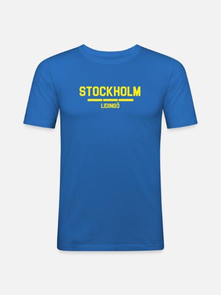 Stockholm Lidingö Urban Design - Men's Slim Fit T-Shirt - royal blue