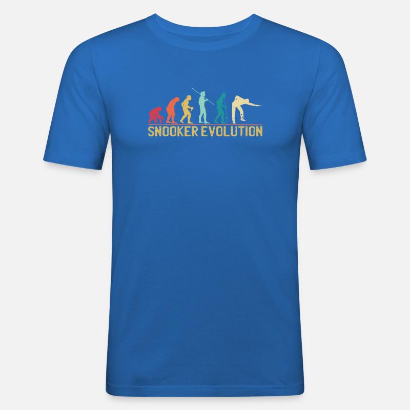 Snooker-Evolution-Silhouette-Design - Männer Slim Fit T-Shirt - Königsblau