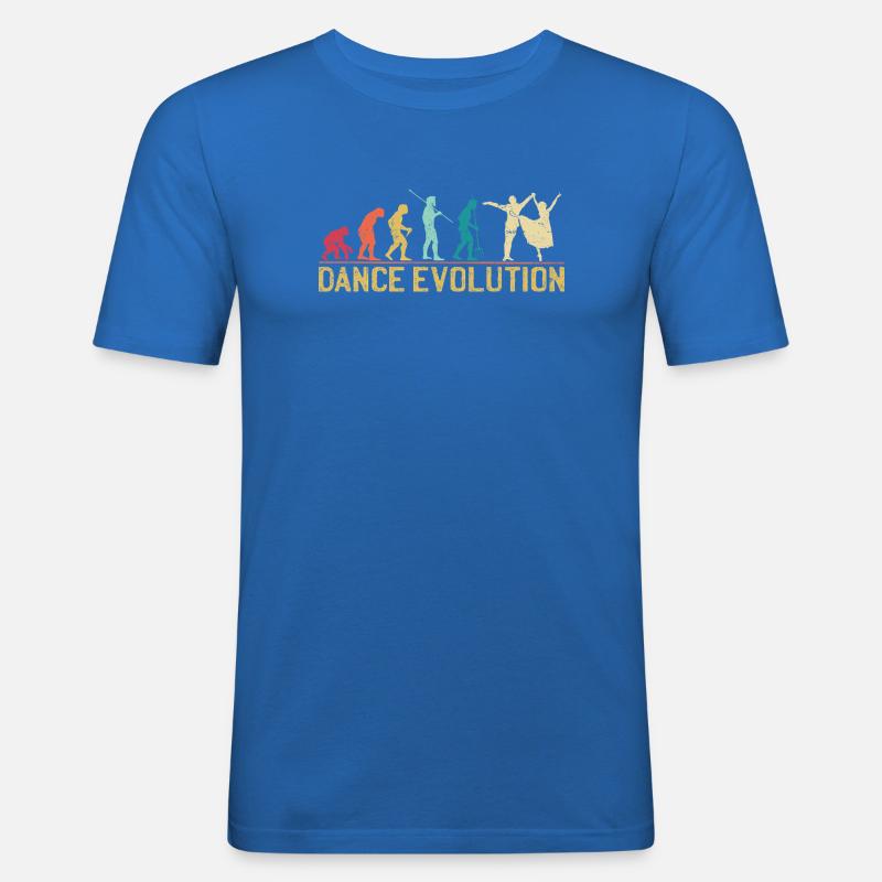 Dance Evolution Silhouette Design - Men's Slim Fit T-Shirt - royal blue