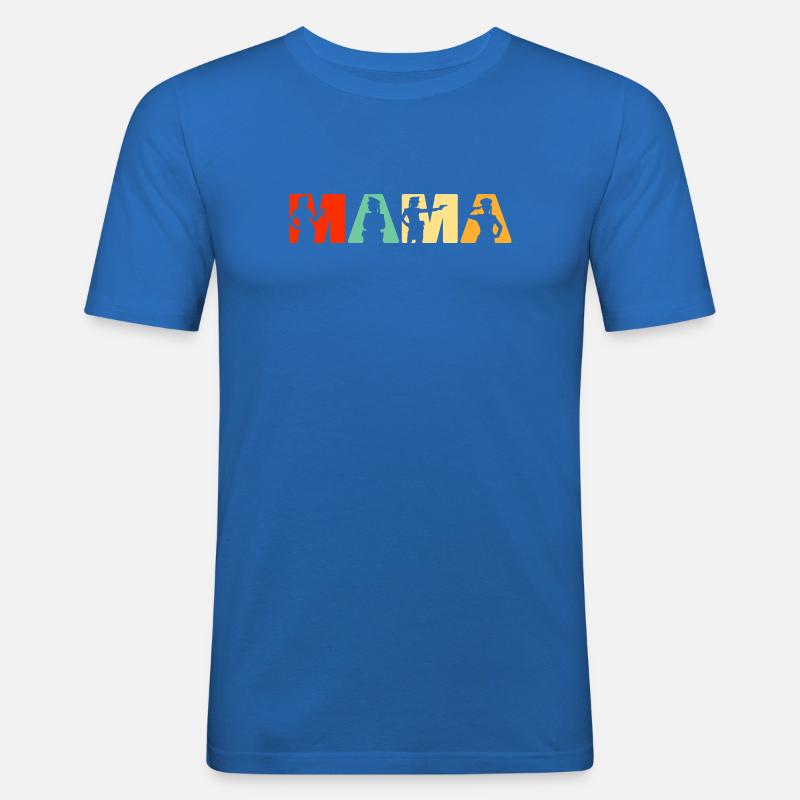 Polizei Mama Polizei Mutter Retro - Männer Slim Fit T-Shirt - Königsblau