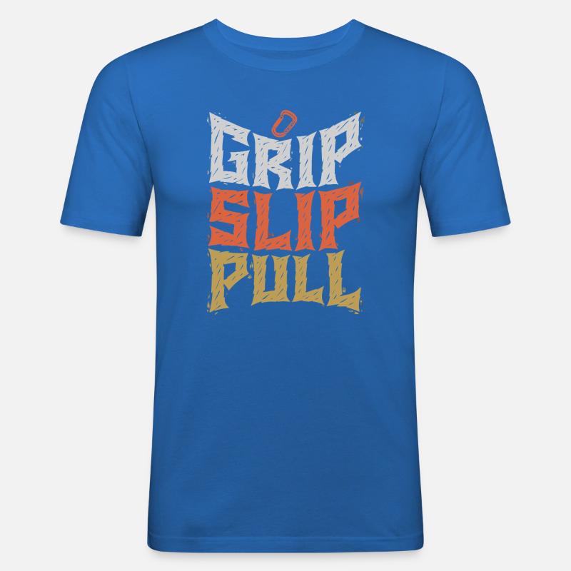 Grip Slip Pull Graphic Tee - Men's Slim Fit T-Shirt - royal blue