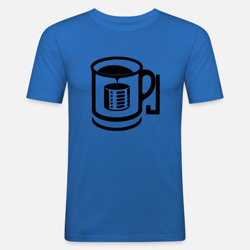 Kaffeebecher - Männer Slim Fit T-Shirt - Königsblau