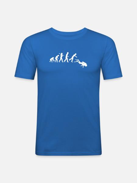 evolution diving scuba - Men's Slim Fit T-Shirt - royal blue