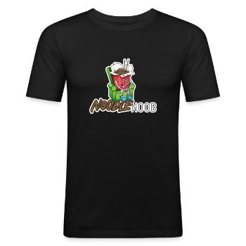 Noodle Noob Box Gamer Character - Men's Slim Fit T-Shirt - black - Front - Nik (191cm)