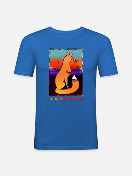 Atomic Utopia - Nuclear Fox - Men's Slim Fit T-Shirt - royal blue
