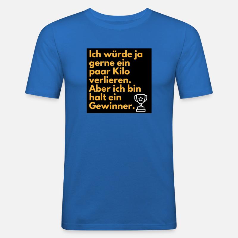 Ich bin ein Gewinner - Männer Slim Fit T-Shirt - Königsblau