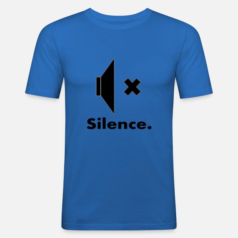 Pssst. Ruhe bitte. - Männer Slim Fit T-Shirt - Königsblau