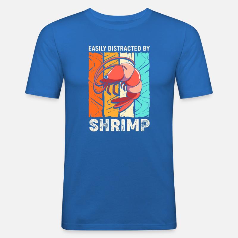 Krabbe Languste Meeresfrüchte Shrimp - Männer Slim Fit T-Shirt - Königsblau