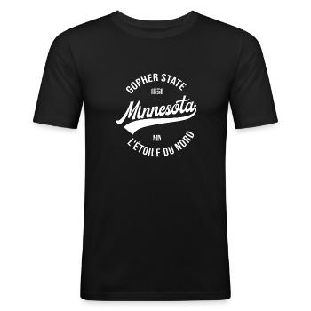 Minnesota - Men's Slim Fit T-Shirt - black - Front - Nik (191cm)