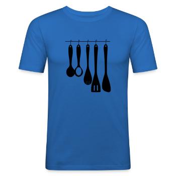 Kitchen tools - Men's Slim Fit T-Shirt - royal blue - Front - Jaron (178cm)