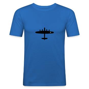 Lancaster WWII aircraft - Men's Slim Fit T-Shirt - royal blue - Front - Jaron (178cm)