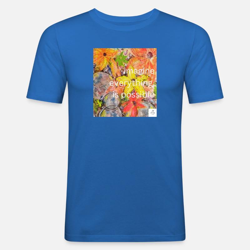 imagine everything is possible I statementstyle - Men's Slim Fit T-Shirt - royal blue