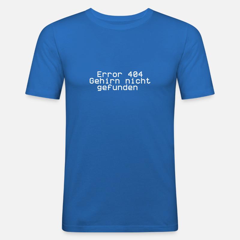 Error 404,brain not found,brain - Men's Slim Fit T-Shirt - royal blue