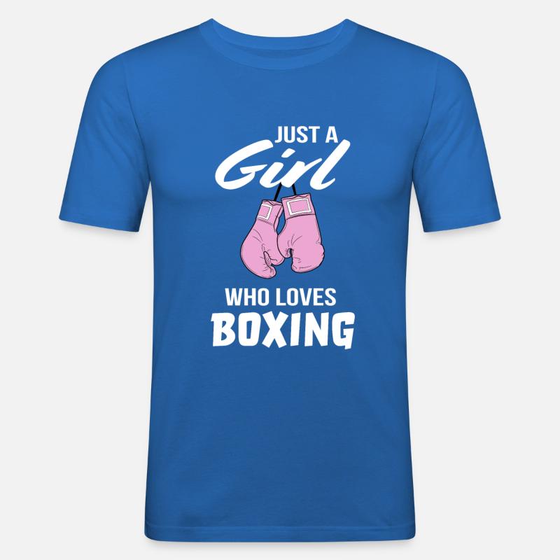 Boxen Mädchen Kickboxerin Boxerin Geschenk - Männer Slim Fit T-Shirt - Königsblau