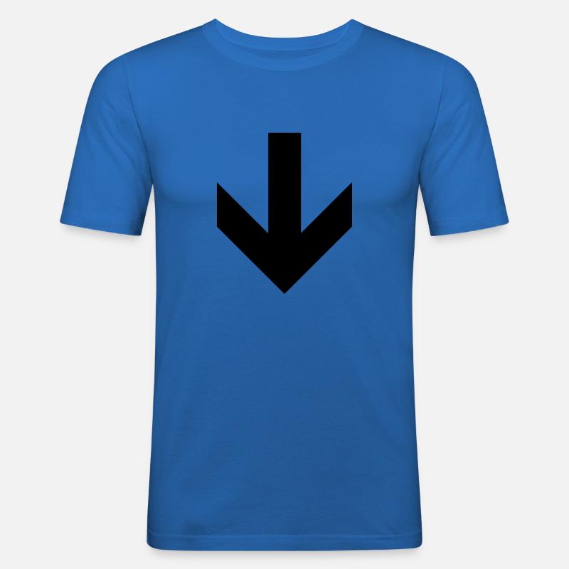 Dies Way Down Pfeil - Männer Slim Fit T-Shirt - Königsblau
