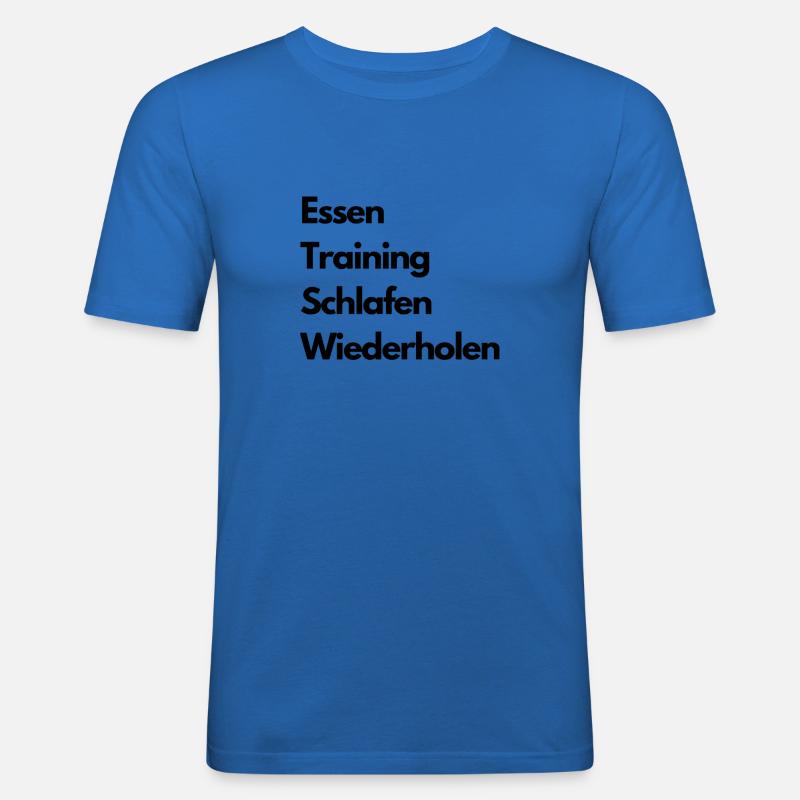 Fitnessstudio Spruch - Männer Slim Fit T-Shirt - Königsblau