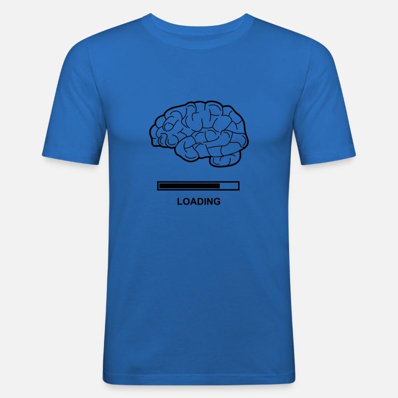 Brain Loading - Männer Slim Fit T-Shirt - Königsblau