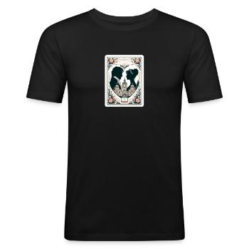 Stolz und Vorurteil Literarische Romanze - Männer Slim Fit T-Shirt - Schwarz - Vorne - Nik (191cm)