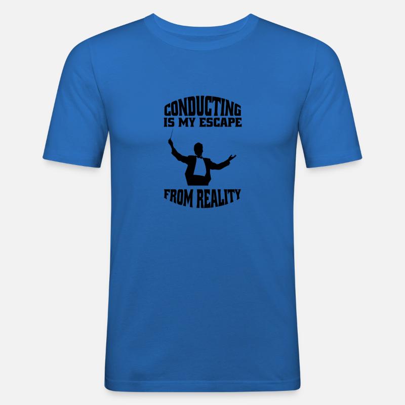 Dirigenten Dirigent Musik Geschenk Dirigieren - Männer Slim Fit T-Shirt - Königsblau