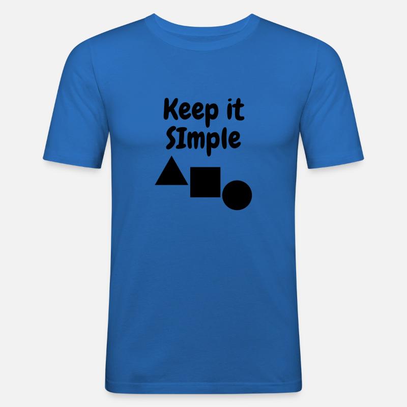 Keep it SImple - Männer Slim Fit T-Shirt - Königsblau