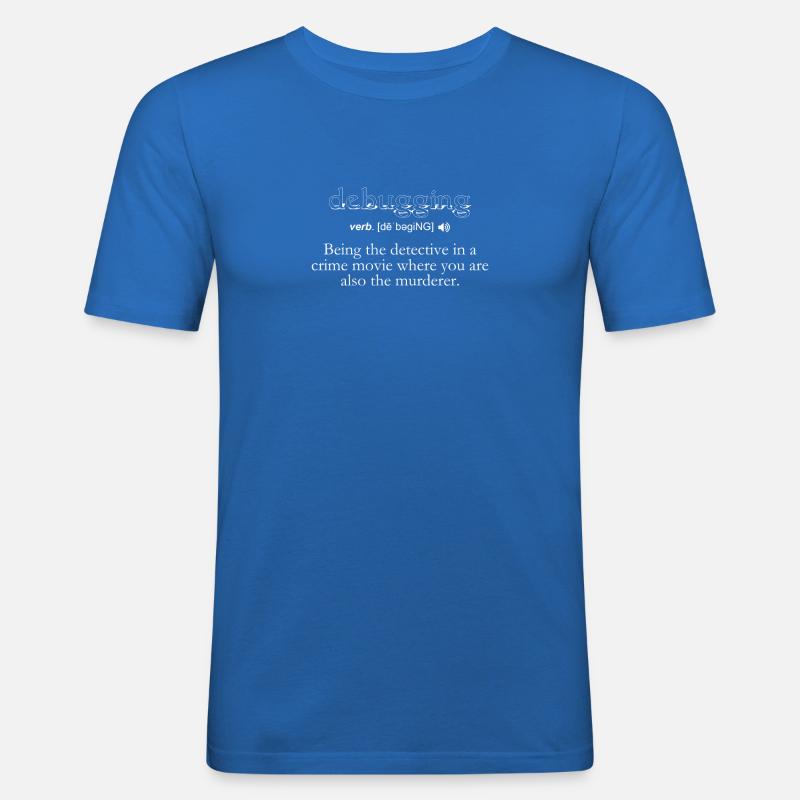 Debugging Definition - Computer Science Programmer - Men's Slim Fit T-Shirt - royal blue