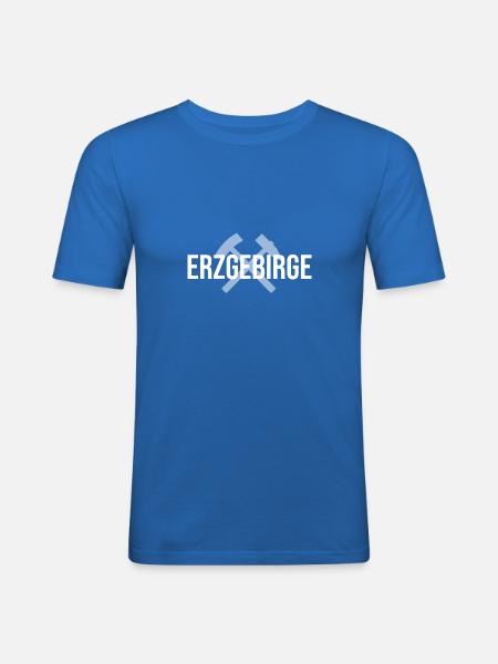 Erzgebirge Glück auf - Männer Slim Fit T-Shirt - Königsblau